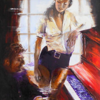 Malerei mit dem Titel "Jane" von Claude Julia (CJULIA), Original-Kunstwerk, Öl