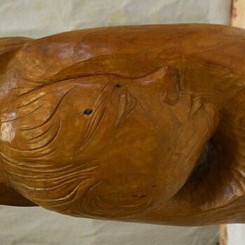 Sculpture titled "Songe" by Claude Kuster, Original Artwork, Wood