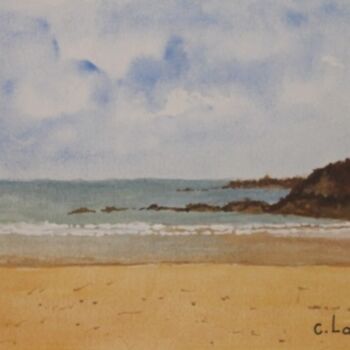 Painting titled "bretagne" by Claude Lacointe, Original Artwork, Watercolor