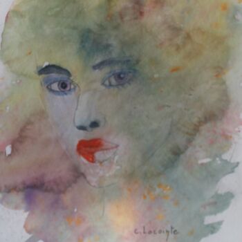 Painting titled "abstrait(1)" by Claude Lacointe, Original Artwork, Watercolor