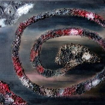Painting titled "Galaxy" by Claude Lali, Original Artwork, Acrylic Mounted on Wood Stretcher frame
