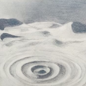 Drawing titled "Lunaire" by Claude Lali, Original Artwork, Pencil