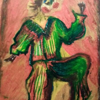 Drawing titled "Cirque" by Claude Lali, Original Artwork, Chalk