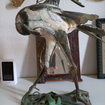 Skulptur mit dem Titel "sculpture de Bouvie…" von Art Plaisir, Original-Kunstwerk, Metalle