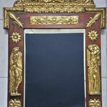 Design intitulée "miroir ancien de st…" par Art Plaisir, Œuvre d'art originale