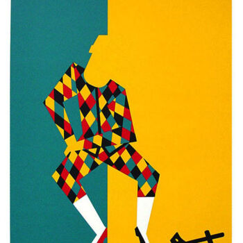 Prenten & gravures getiteld "Harlequin" door Claude Laurent, Origineel Kunstwerk, Zeefdruk