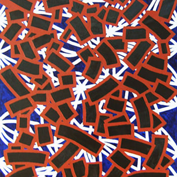 Картина под названием "AO1 - CONVECTIONS" - Claude Le Roy, Подлинное произведение искусства, Акрил Установлен на Деревянная…