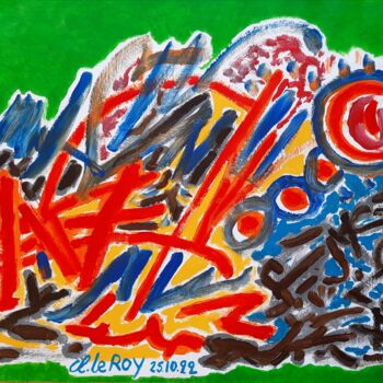 Картина под названием "A31" - Claude Le Roy, Подлинное произведение искусства, Акрил Установлен на плексиглас