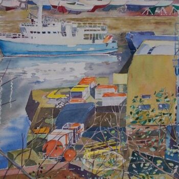 Malerei mit dem Titel "Brest Queliverzan,…" von Claude Marchalot, Original-Kunstwerk, Öl