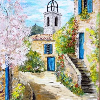Malerei mit dem Titel "printemps provençal" von Claude Mornet, Original-Kunstwerk