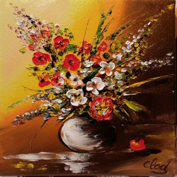 Painting titled "bouquet-contemporai…" by Claude Mornet, Original Artwork, Oil