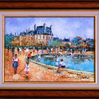 Картина под названием "2-jardin-des-tuiler…" - Claude Mourier, Подлинное произведение искусства
