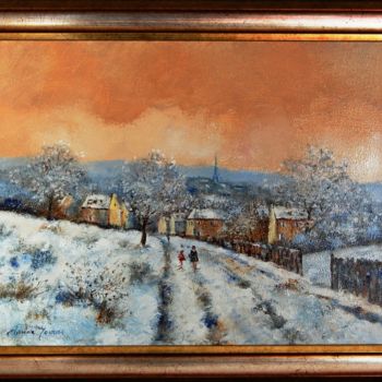 Painting titled "20-autun-la-ballade…" by Claude Mourier, Original Artwork, Oil