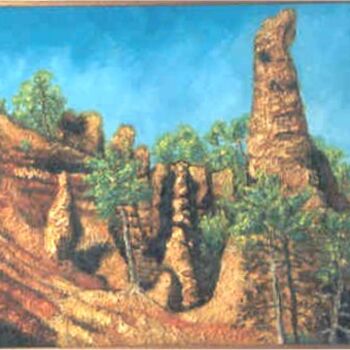 Malerei mit dem Titel "Colorado Provençal" von Claude Mura, Original-Kunstwerk