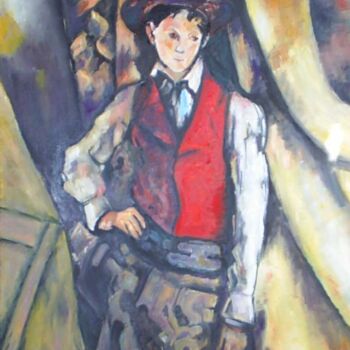 Painting titled "Le jeune homme au g…" by Claude Mura, Original Artwork