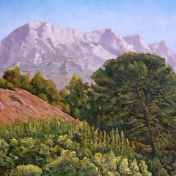 Pintura intitulada "La montagne de la S…" por Claude Mura, Obras de arte originais