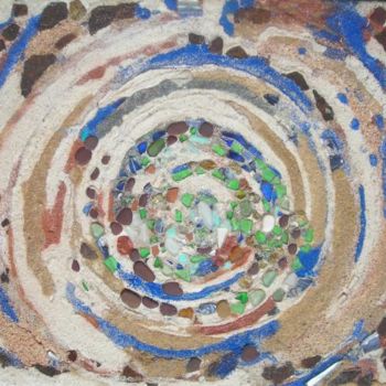 Painting titled "spirale mémoire" by Claude Poisson, Original Artwork, Oil