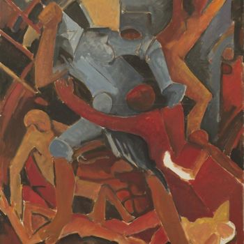 Malarstwo zatytułowany „204. Guerre” autorstwa Claude Pressé, Oryginalna praca, Olej
