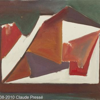 Painting titled "203. Garchine abstr…" by Claude Pressé, Original Artwork, Oil