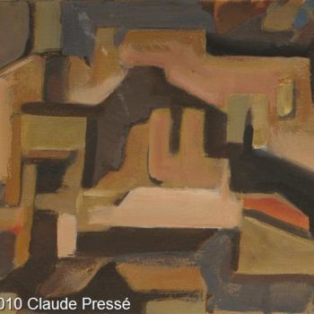 Pittura intitolato "190. Abstrait" da Claude Pressé, Opera d'arte originale, Olio