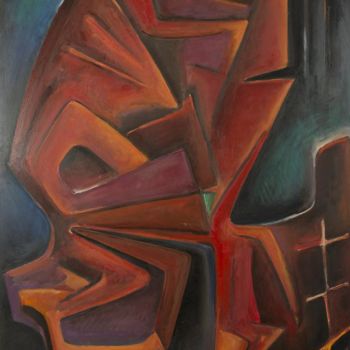 Painting titled "136. Niou uhella" by Claude Pressé, Original Artwork, Oil