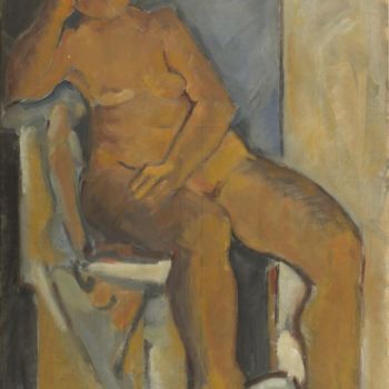 Peinture intitulée "29. Nu d'atelier as…" par Claude Pressé, Œuvre d'art originale, Huile