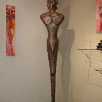 Sculpture titled "Marcel" by Claude Roy, Original Artwork, Metals