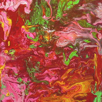 Pintura titulada "Envolée de couleurs" por Claude Tassin, Obra de arte original, Acrílico Montado en Bastidor de camilla de…