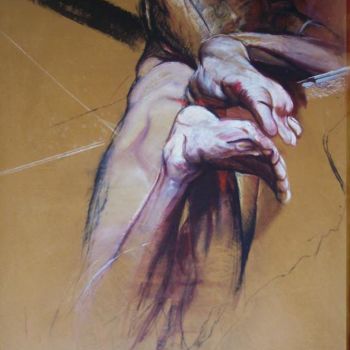 Pittura intitolato "Christ insolite" da Claude Duvauchelle, Opera d'arte originale