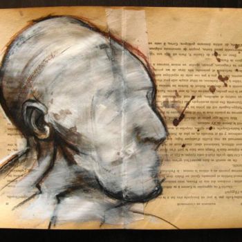 Tekening getiteld "Histoire et visage…" door Claude Duvauchelle, Origineel Kunstwerk, Anders