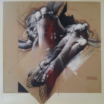 Pittura intitolato "L'ECRIT et les MAUX…" da Claude Duvauchelle, Opera d'arte originale, Acrilico Montato su Telaio per bare…