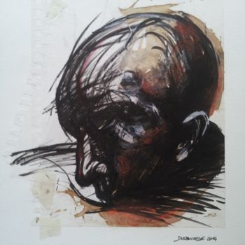 Drawing titled "PORTRAIT IMAGINAIRE…" by Claude Duvauchelle, Original Artwork