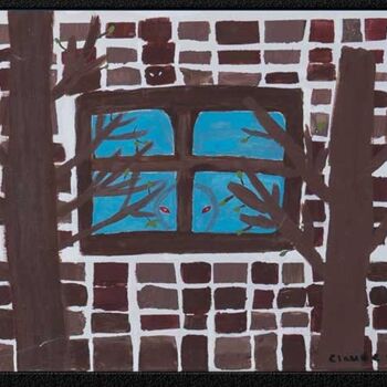 Peinture intitulée "Window to the Soul-…" par Claude Henry, Œuvre d'art originale, Acrylique