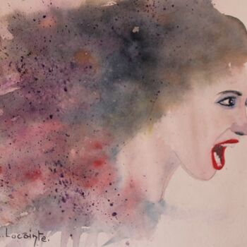 Painting titled "abstrait(4)" by Claude Lacointe, Original Artwork, Watercolor