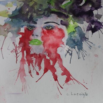 Peinture intitulée "abstrait(7)" par Claude Lacointe, Œuvre d'art originale, Aquarelle