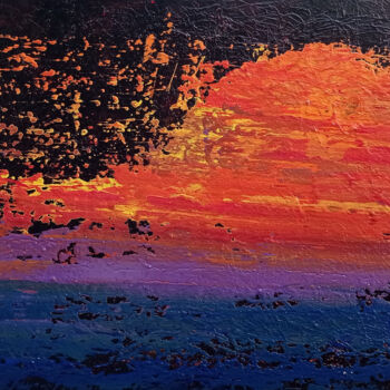 Картина под названием "Solaris" - Claude Grand, Подлинное произведение искусства, Акрил Установлен на Деревянная рама для но…
