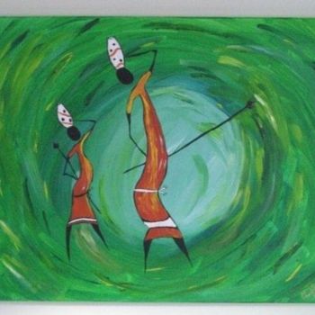 Painting titled "Africa walk" by Claudette Fonseca Castro, Original Artwork