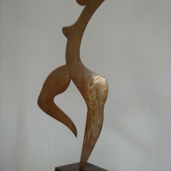 Sculpture titled "Danse a 50" by Claude Valois, Original Artwork, Metals