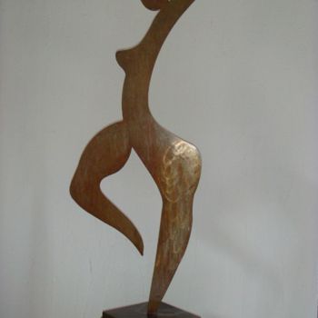Sculpture titled "Danse a 200" by Claude Valois, Original Artwork, Metals
