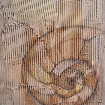 Painting titled "Conchiglia" by Amadesi Claudia, Original Artwork, Acrylic Mounted on Wood Stretcher frame