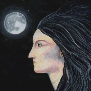 Painting titled "Wicca" by Claúdia Barradas, Original Artwork