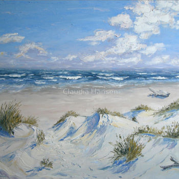 Painting titled ""Sand dunes"" by Claudia Hansen, Original Artwork, Oil