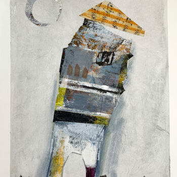 Peinture intitulée "lonely house in the…" par Claudia König, Œuvre d'art originale, Acrylique
