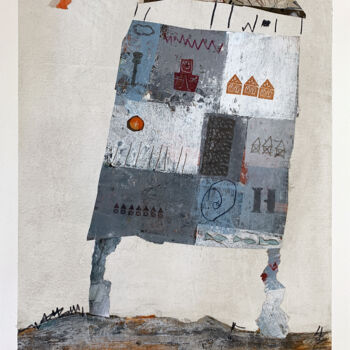 Pittura intitolato "Apartment house 58 a" da Claudia König, Opera d'arte originale, Acrilico