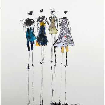 Zeichnungen mit dem Titel "Ohne Titel - Frauen…" von Claudia König, Original-Kunstwerk, Tinte