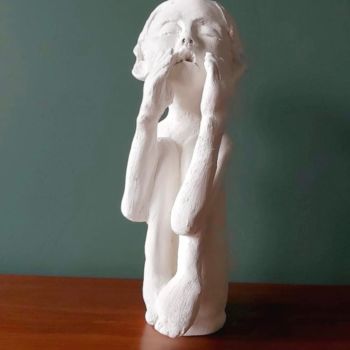 Sculpture titled "Sem título" by Claudia Marques, Original Artwork, Clay
