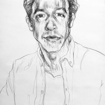 Рисунок под названием "Portrait David Fili…" - Claudia Zerbe, Подлинное произведение искусства, Цветные карандаши
