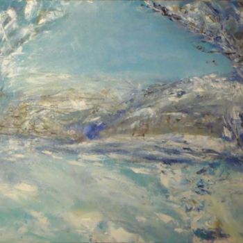 Painting titled "Winter in Transylva…" by Claudia Lorena Mihali, Original Artwork, Oil