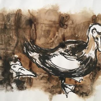 "Quack" başlıklı Tablo Cláudia Pedro tarafından, Orijinal sanat, Mürekkep