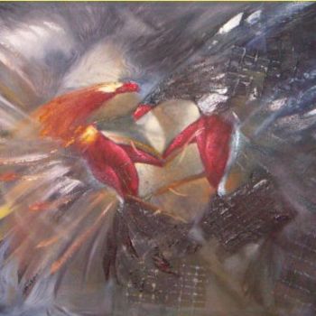 Peinture intitulée "Gallos 310" par Alejandro Valdés Guanche, Œuvre d'art originale